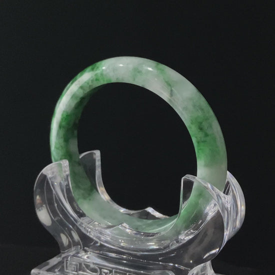 A azure dragon white tiger bangle jungle green cloud vein peace bangle.