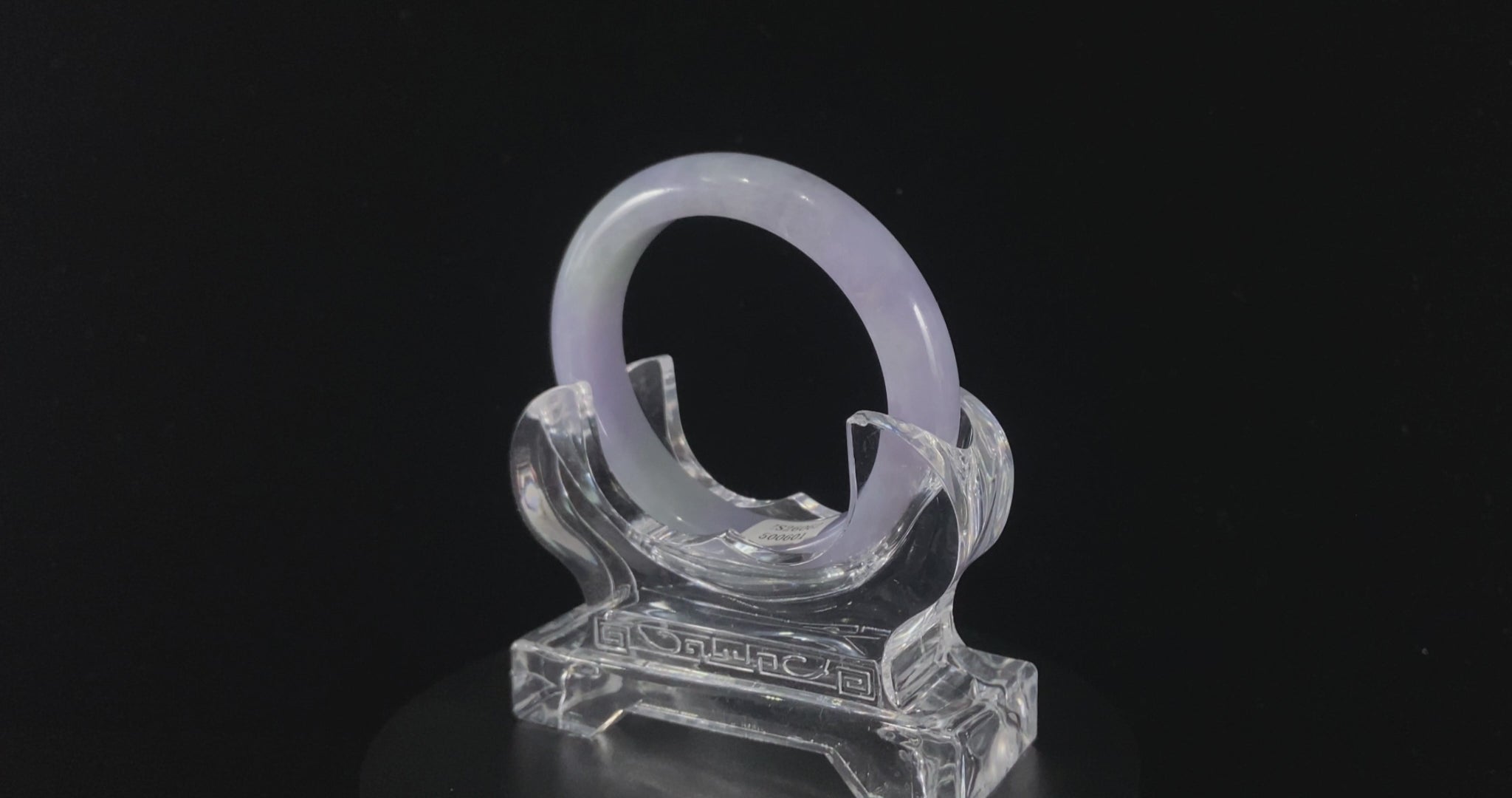 Purple Mist Moon Veil · Nature Burmese Jadeite Peace Bangle（54mm）