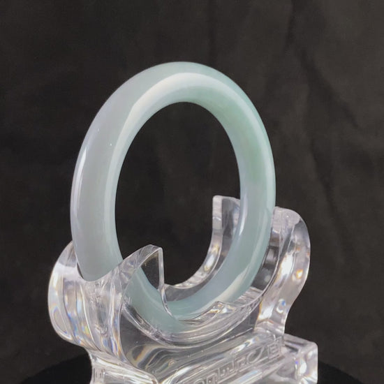 A icy blue calm jadeite bangle.