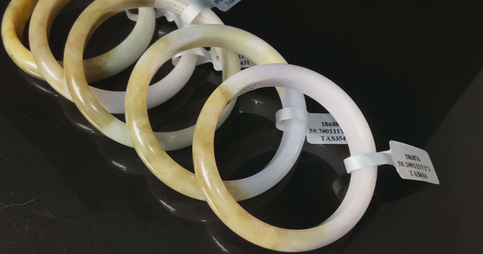 The Dunhuang | Golden Hush · Nature Burmese Jadeite Peace Bangle