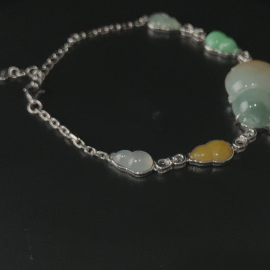 Three-Color Bestows Fortune and Prosperity · Nature Burmese Jadeite Bracelet