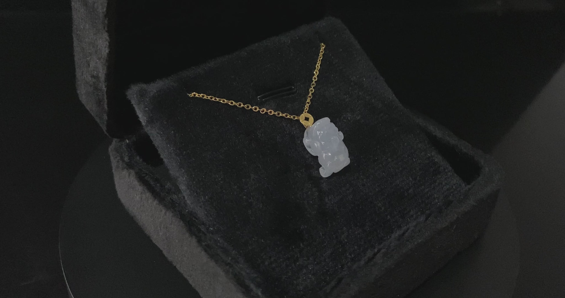 Frost Ice Pixiu · Nature Burmese Jadeite Pendant
