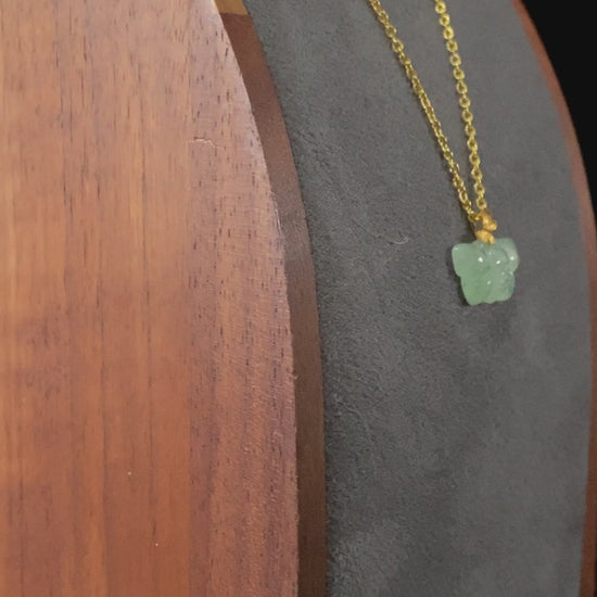Pale Spring Green Butterfly · Nature Burmese Jadeite Pendant