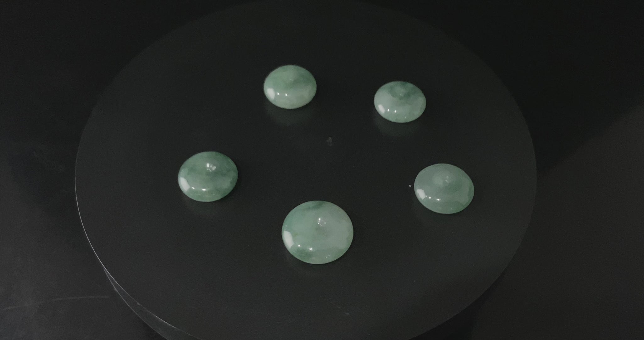 Teal Cloud Splash Donut · Natural Burmese Loose Jadeite