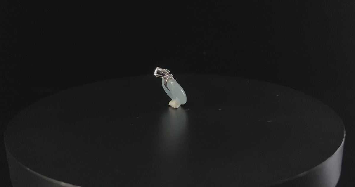 Handpicked 🧊 Icy Transparent White · Nature Burmese Jadeite Pendant