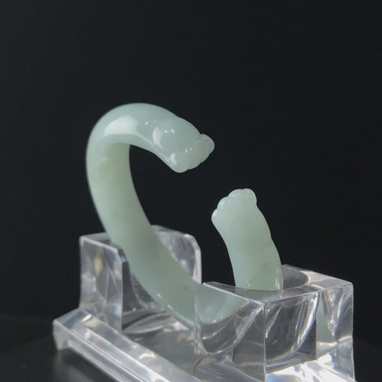 Morning Mist Green · Nature Burmese Jadeite Peace Bangle