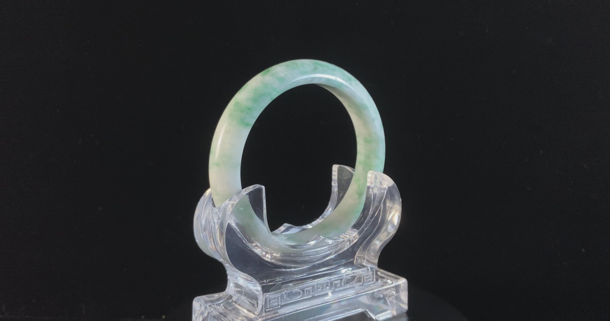 Breeze Wisp Green · Nature Burmese Jadeite Peace Bangle