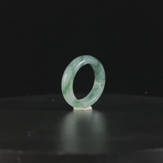 Best Seller 🪄 Turquoise Veiled Icy Mist · Nature Burmese Jadeite Ring
