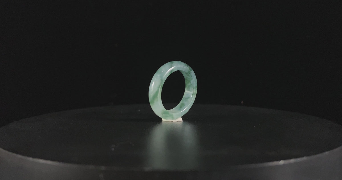 Best Seller 🪄 Turquoise Veiled Icy Mist · Nature Burmese Jadeite Ring