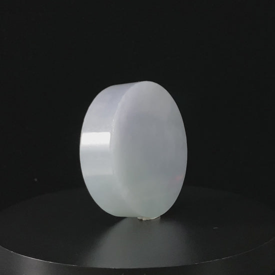 Semi-Finished Jade Blank | Cloudy Frost White · Nature Burmese Jadeite Core
