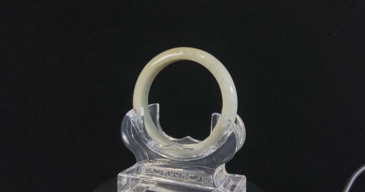 Gilded Blush Cream · Nature Burmese Jadeite Peace Bangle 