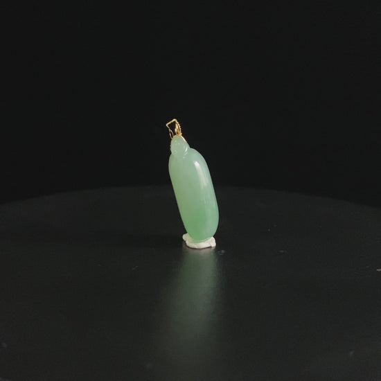 Handpicked 💰 Fern Glow Soft Green · Nature Burmese Jadeite Pendant