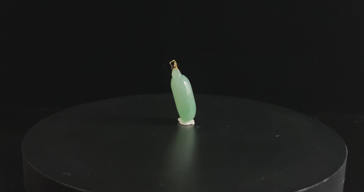 Handpicked 💰 Fern Glow Soft Green · Nature Burmese Jadeite Pendant
