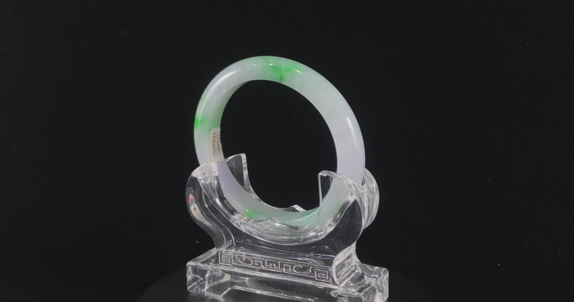 Purple Mist Emerald Shadows · Nature Burmese Jadeite Peace Bangle (61mm)