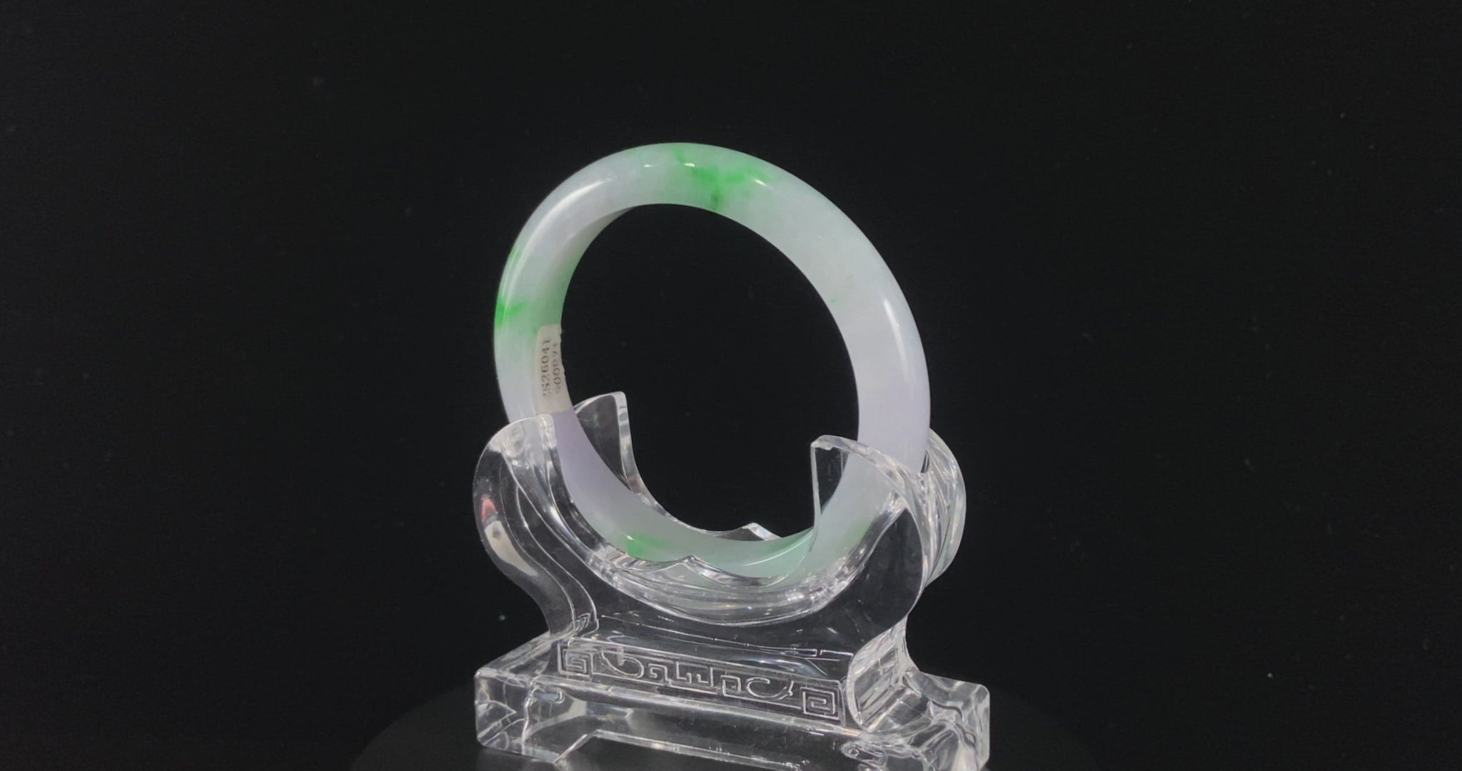 Purple Mist Emerald Shadows · Nature Burmese Jadeite Peace Bangle (61mm)