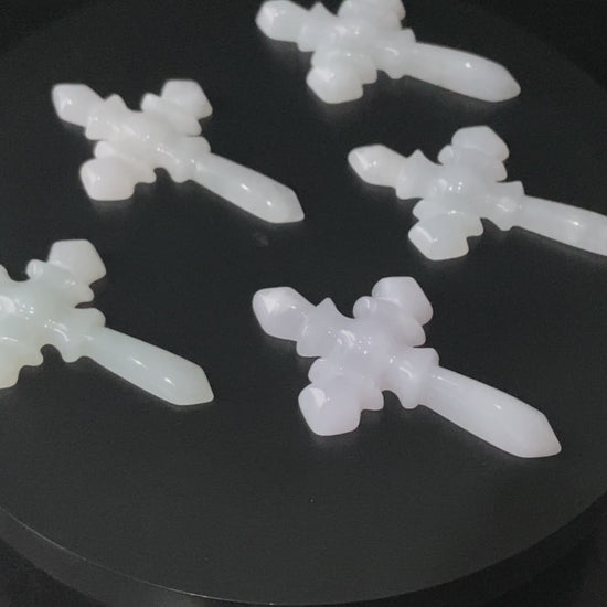 A milky frost cross loose jadeite.