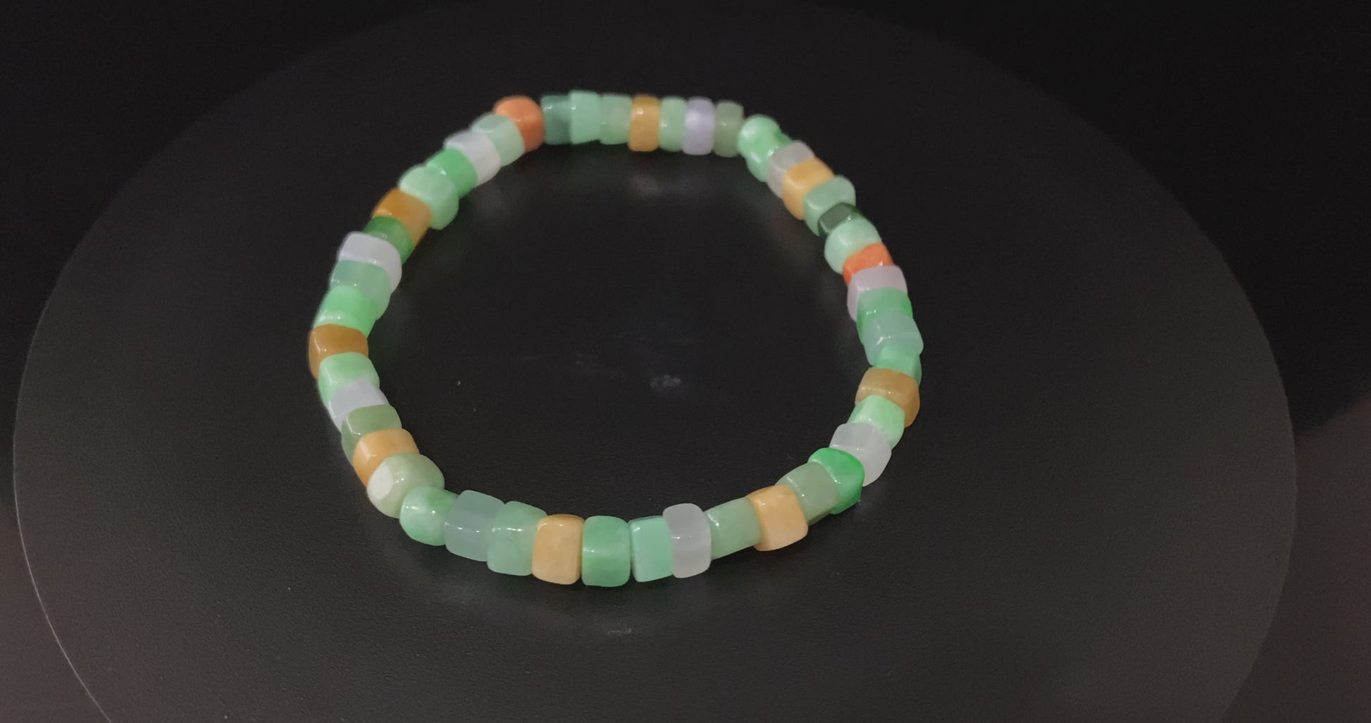 High Repeat Purchas | Auspicious Three Color · Nature Burmese Jadeite Beads Bracelet
