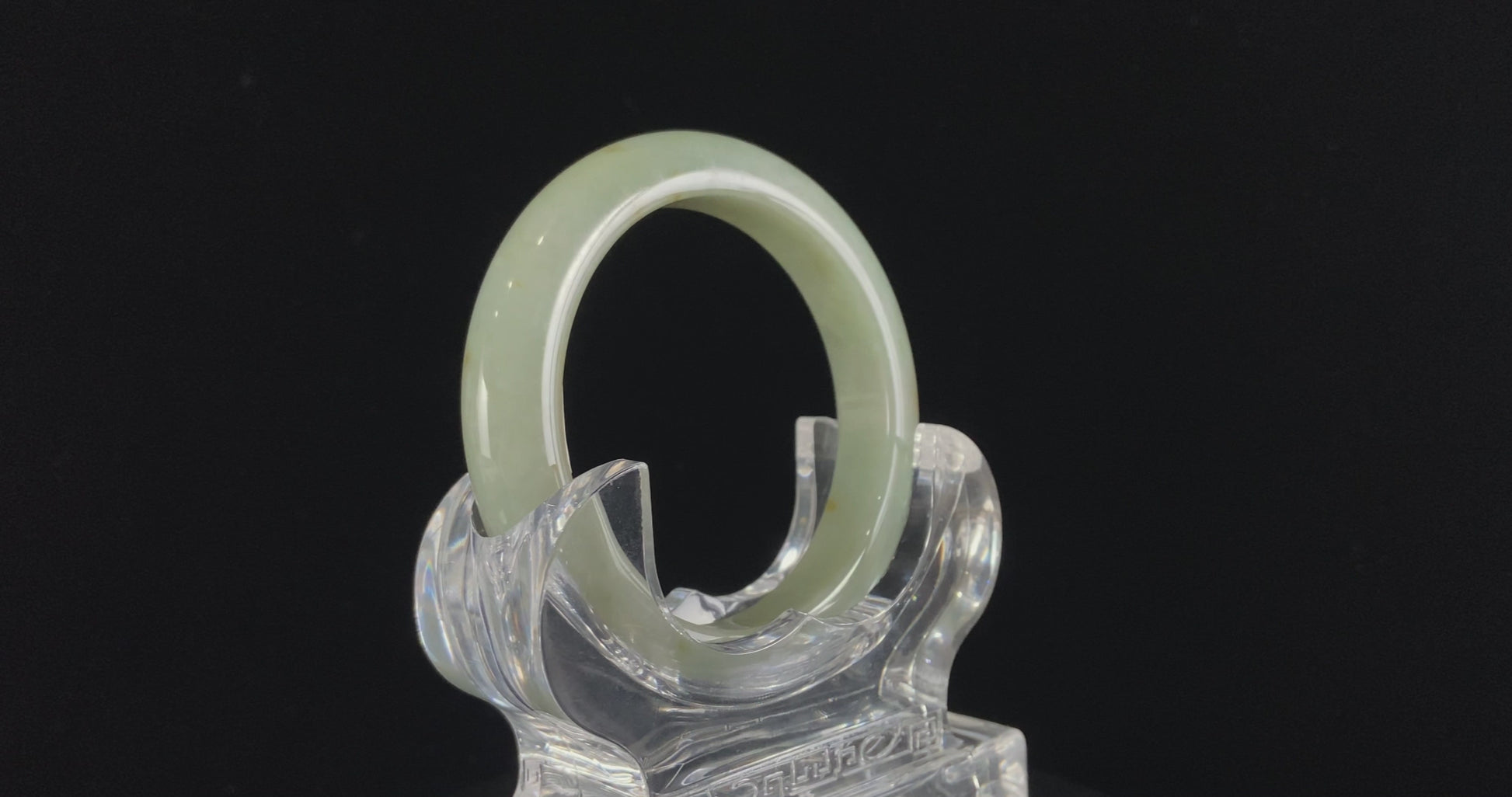 Celadon Golden Flecks · Nature Burmese Jadeite Peace Bangle