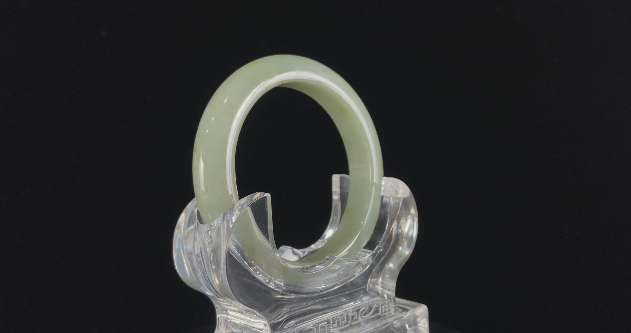 Celadon Golden Flecks · Nature Burmese Jadeite Peace Bangle