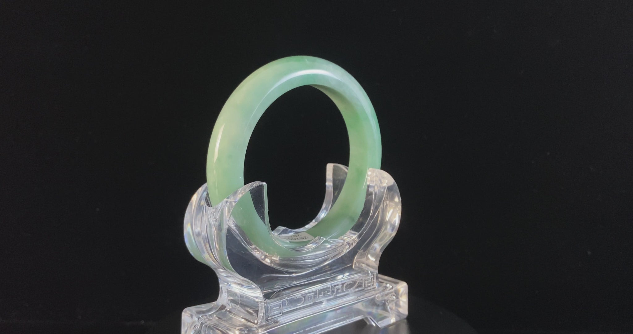 Soft Glade Green · Nature Burmese Jadeite Peace Bangle (57mm)
