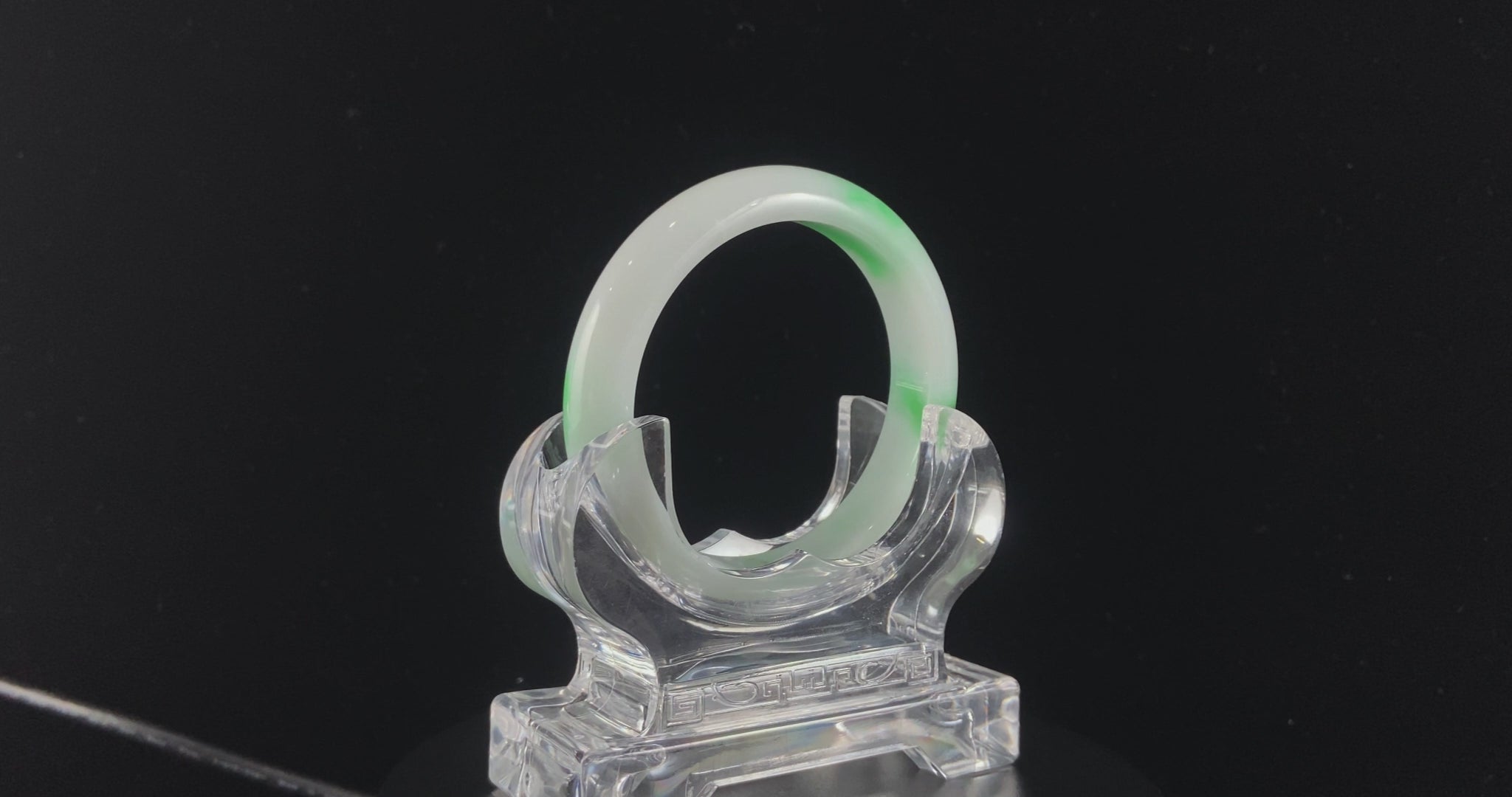 Lush Spring Green Haze · Nature Burmese Jadeite Peace Bangle (56mm)