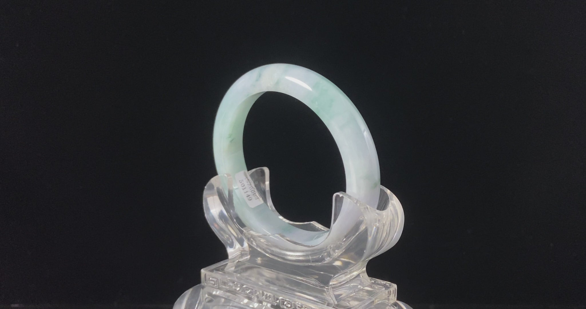 Still Wave Blue Haze · Nature Burmese Jadeite Peace Bangle