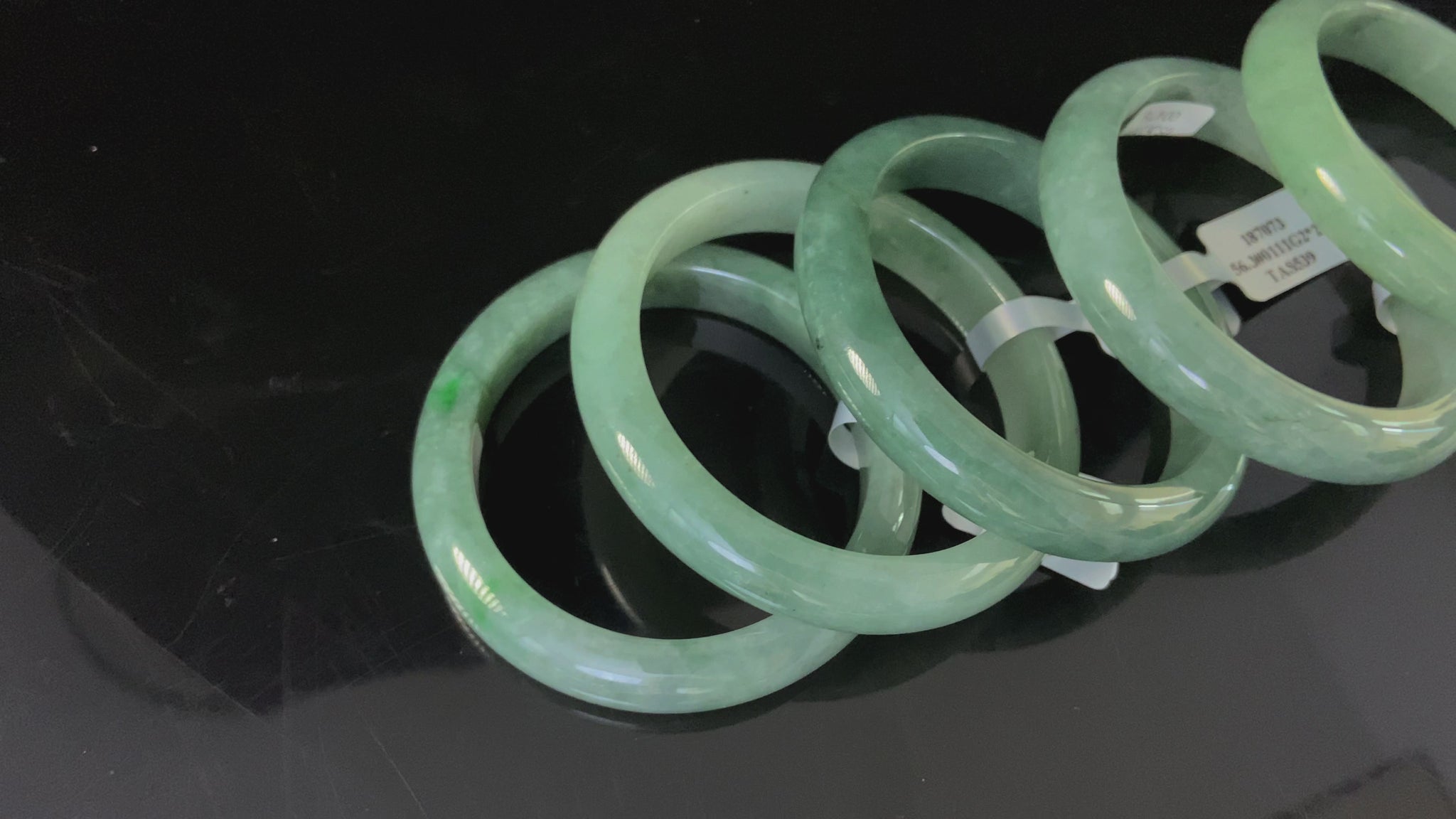 Best Selling 💚 Silent Wave Green Sheen · Nature Burmese Jadeite Peace Bangle