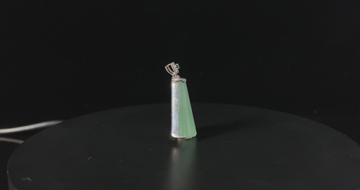 Dewy Sky Aqua Calm · Nature Burmese Jadeite Pendant
