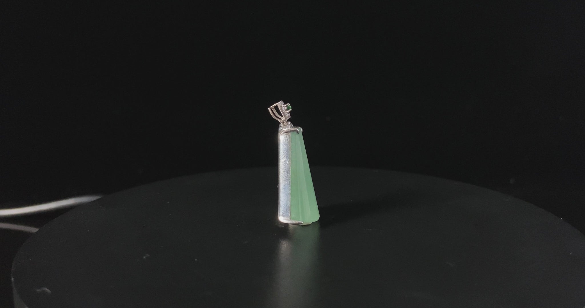 Dewy Sky Aqua Calm · Nature Burmese Jadeite Pendant