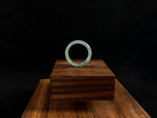 Natural Green Jadeite Ring On The Tabble 