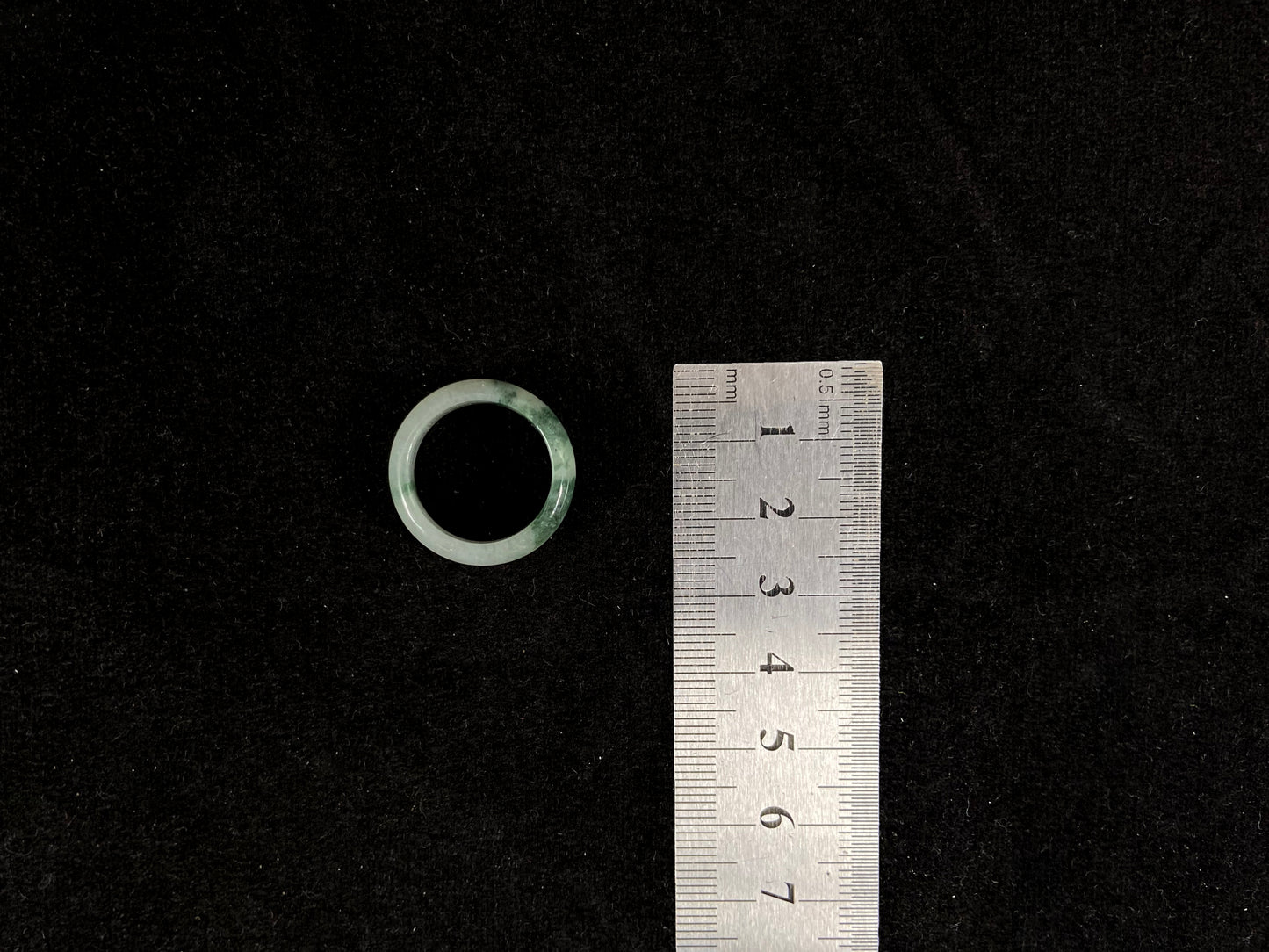 Natural Green Jadeite Ring's Size 