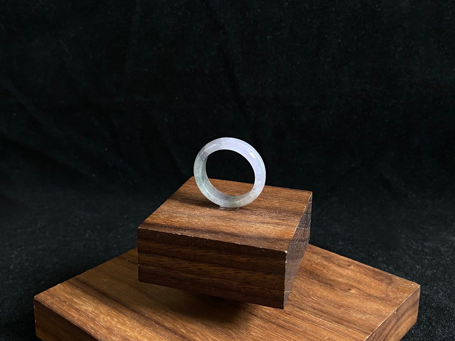 This ring features an icy jadeite with crystal clear transparency.